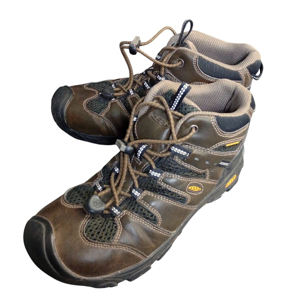Keen Waterproof Kids Mid Outdoor Hiking Boots Brown